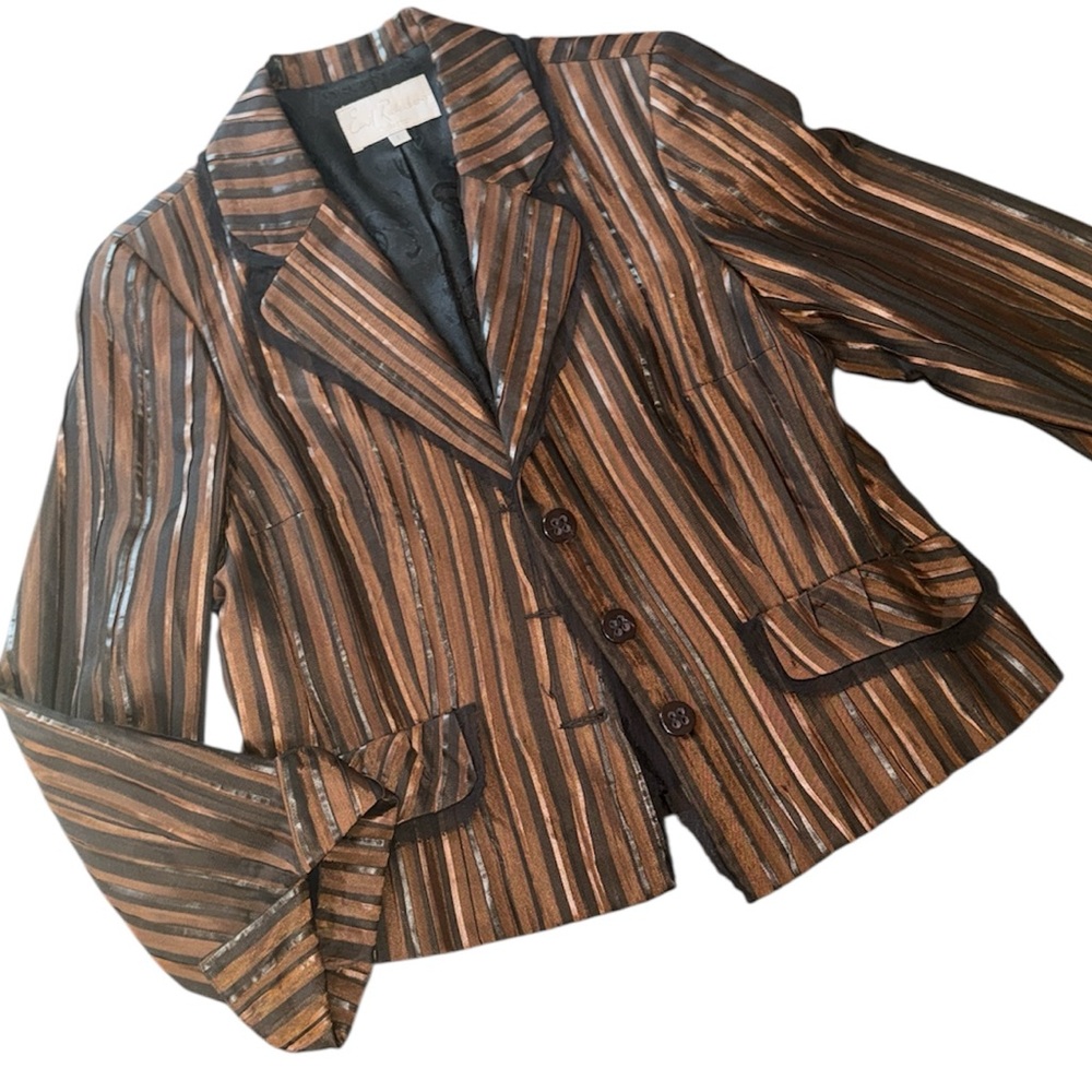 Earl Rutenberg Collection Striped Blazer Jacket - Picture 4 of 17